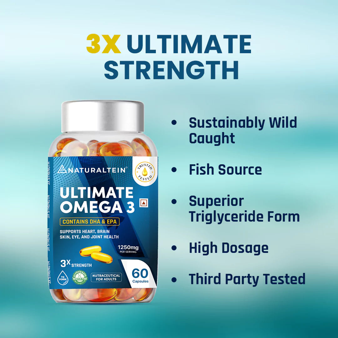 Great Value Deal – CREA BOOST Creatine Monohydrate Unflavoured (250g) + Omega 3 Triple Strength (60 Softgels)