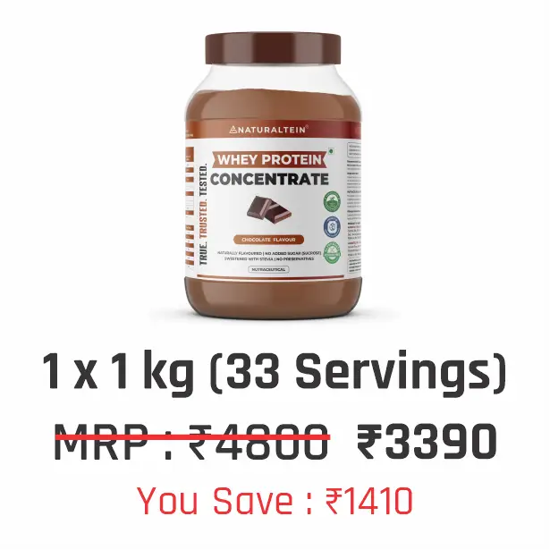 100% Natural Whey Protein Concentrate – Chocolate 1 kg + Magnesium Glycinate (30 Tablets)
