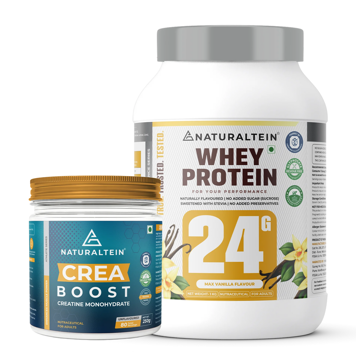 Super Deal – Natural Whey Protein – Max (1 kg) + CREA BOOST Creatine Monohydrate