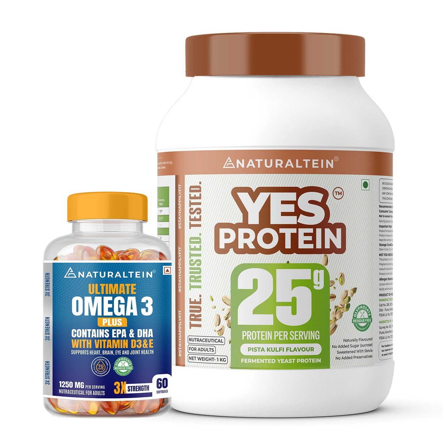 Deal – 100% Natural Yeast Protein + Ultimate Omega 3 Plus (60 softgels)