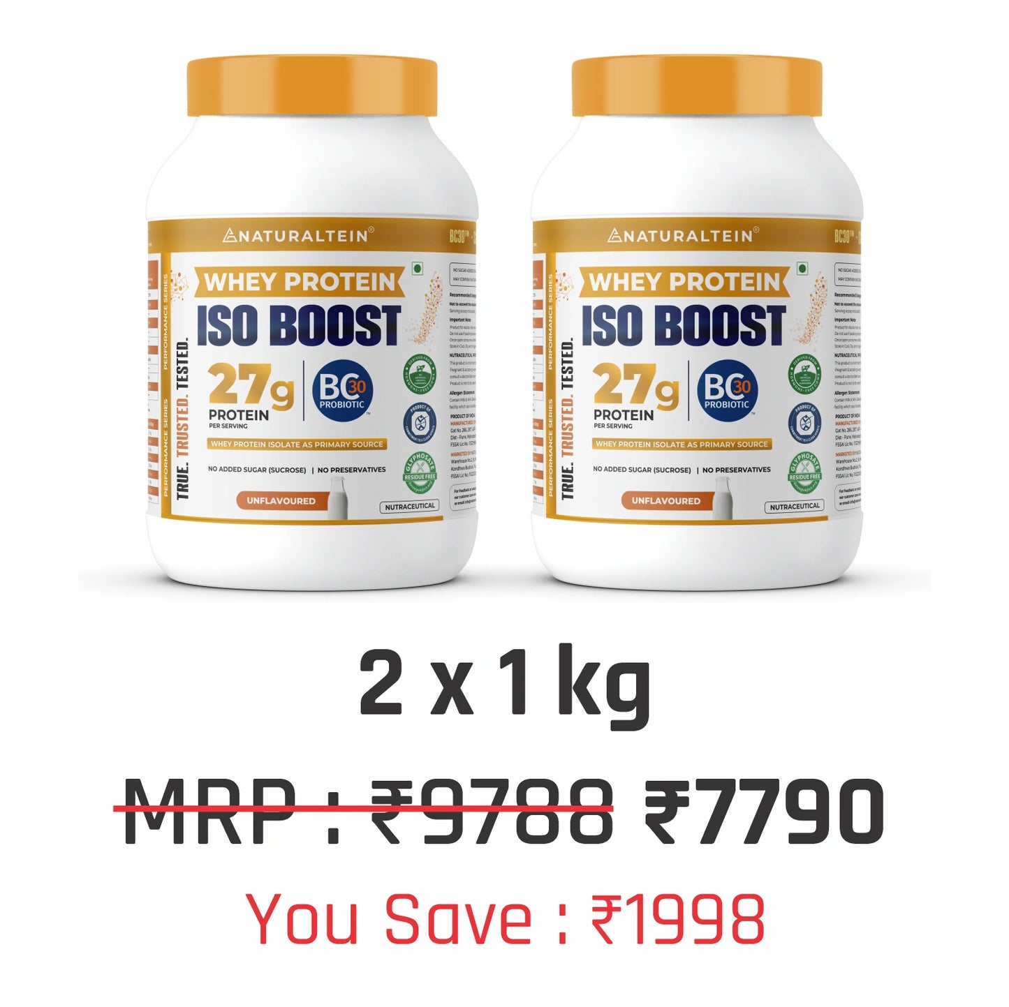 100% Natural Whey Protein ISO BOOST