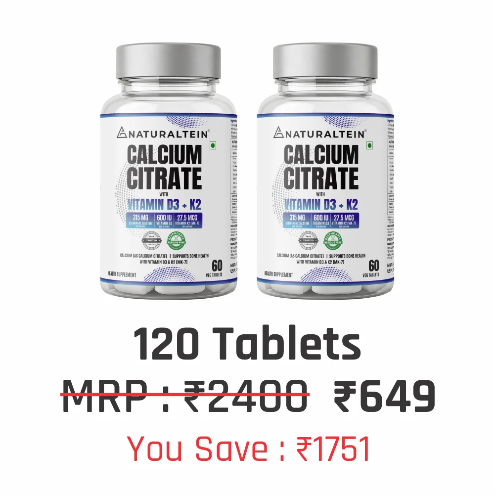 Calcium Citrate with Vitamin D3+K2 (MK7)