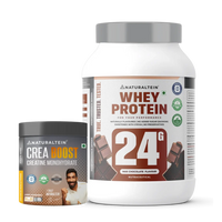 chocolate-100% Natural Whey Protein – Max (1 kg) + CREA BOOST Creatine Monohydrate (100g)