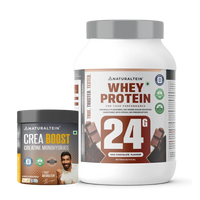 chocolate-100% Natural Whey Protein – Max (1 kg) + CREA BOOST Creatine Monohydrate (250g)