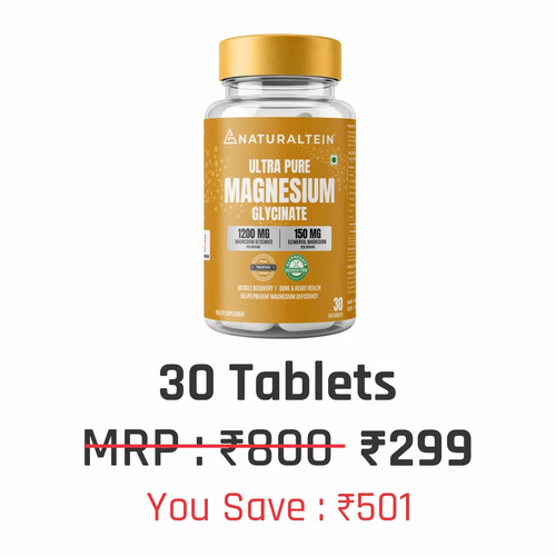100% Magnesium Glycinate 1200 mg
