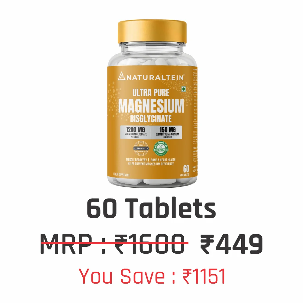 100% Magnesium Glycinate 1200 mg