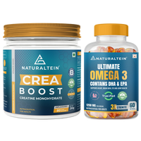 Great Value Deal – CREA BOOST Creatine Monohydrate Unflavoured (250g) + Ultimate Omega 3 (60 Softgels)