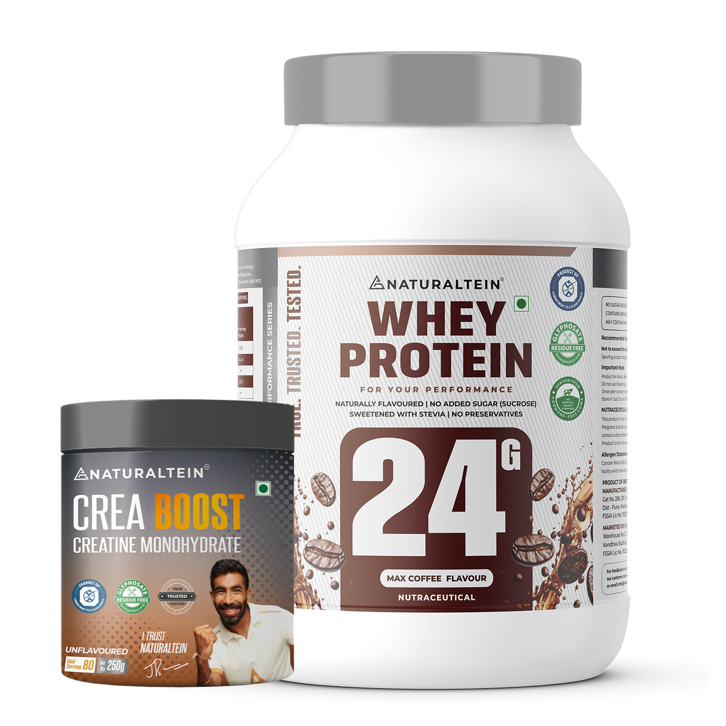 Super Deal – 100% Natural Whey Protein – Max (1 kg) + CREA BOOST Creatine Monohydrate