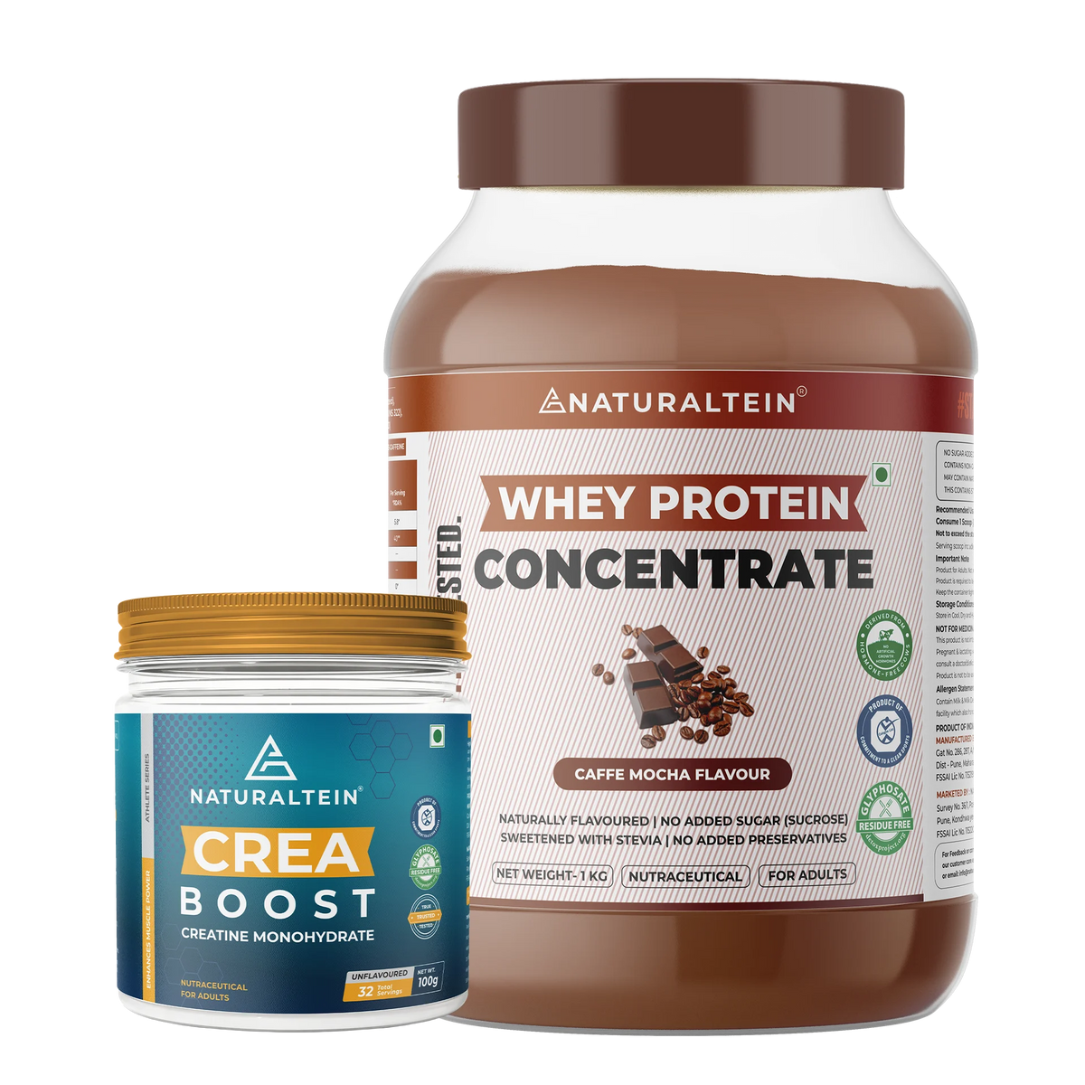 Super Deal - Natural Whey Protein Concentrate (1 kg) + CREA BOOST Creatine Monohydrate