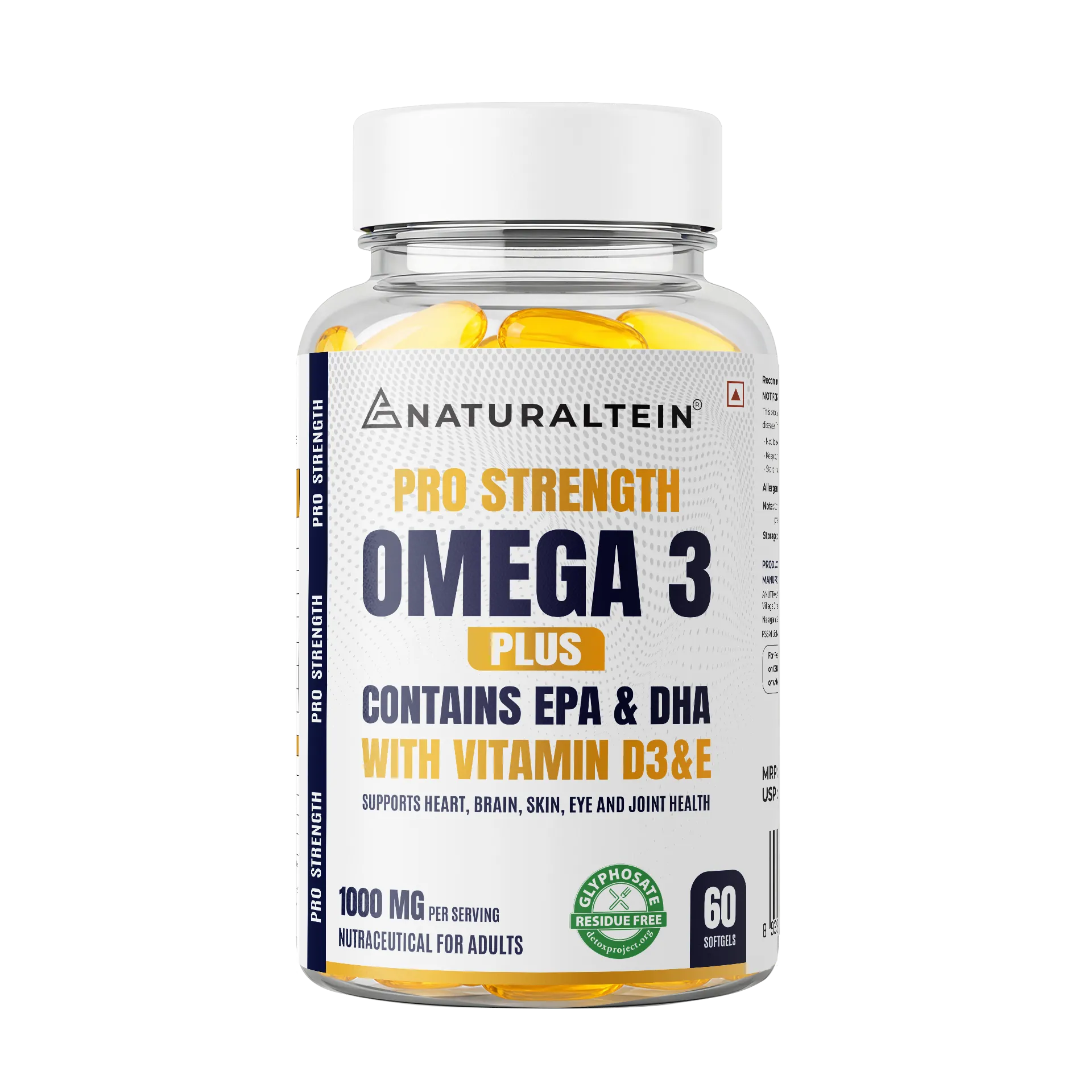 Pro Strength Omega 3 Plus with Vitamin D3 & Vitamin E