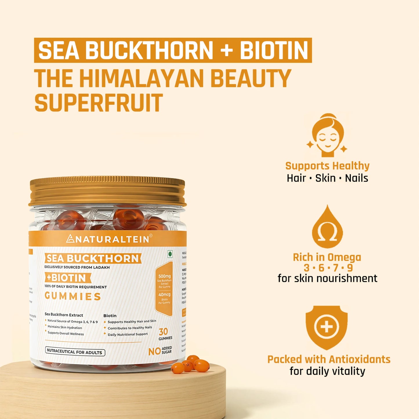 Sea Buckthorn + Biotin Gummies