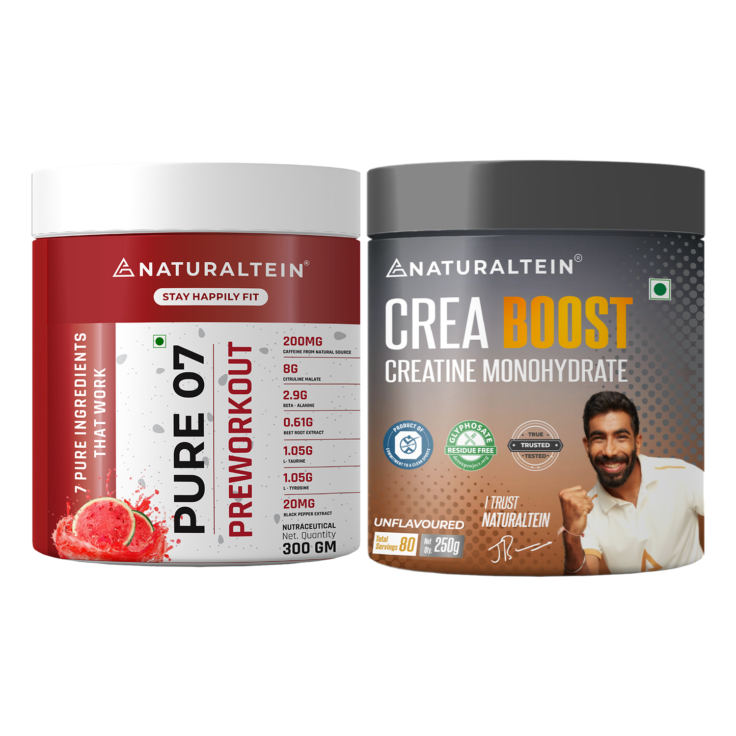 Great Value Deal – CREA BOOST (250g) + Pure 07 Preworkout – Watermelon (300g)