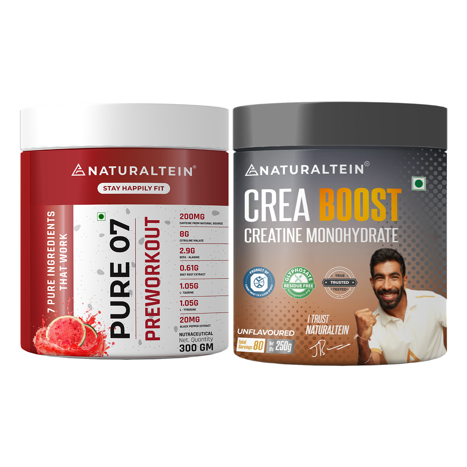Great Value Deal – CREA BOOST (250g) + Pure 07 Preworkout – Watermelon (300g)