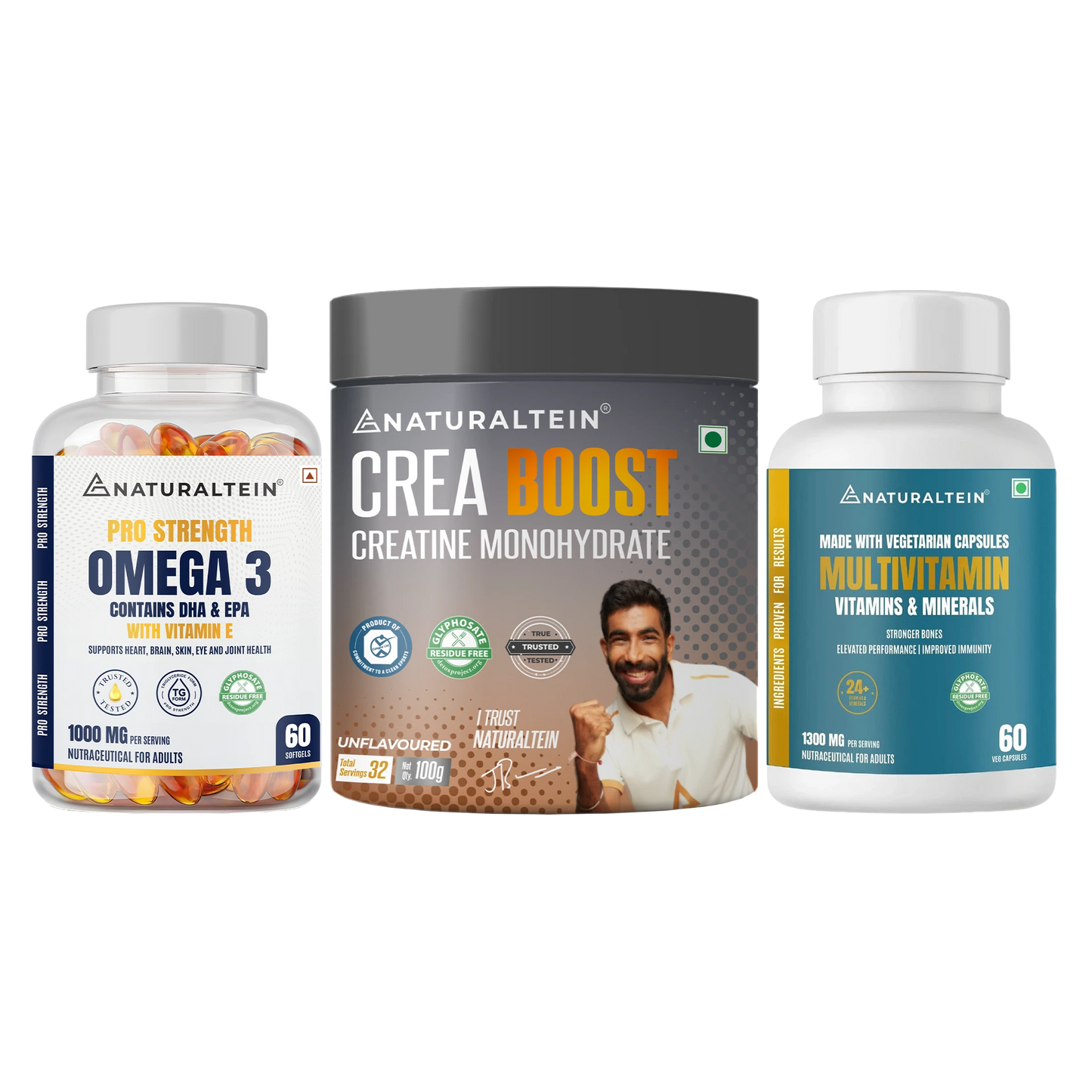 Great Value Deal – Multivitamins + CREA BOOST (100g) + Pro Strength Omega 3