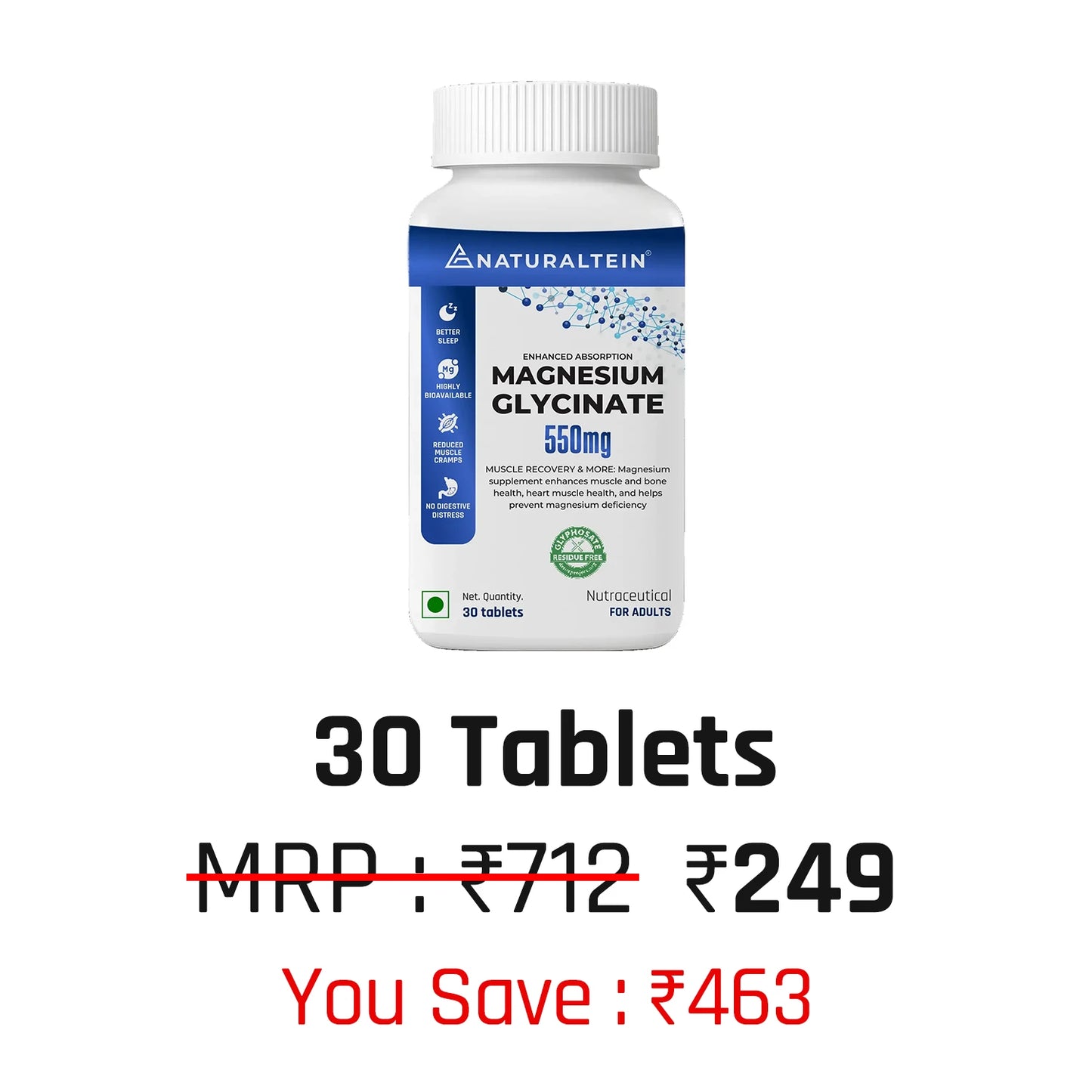 100% Pure Magnesium Glycinate