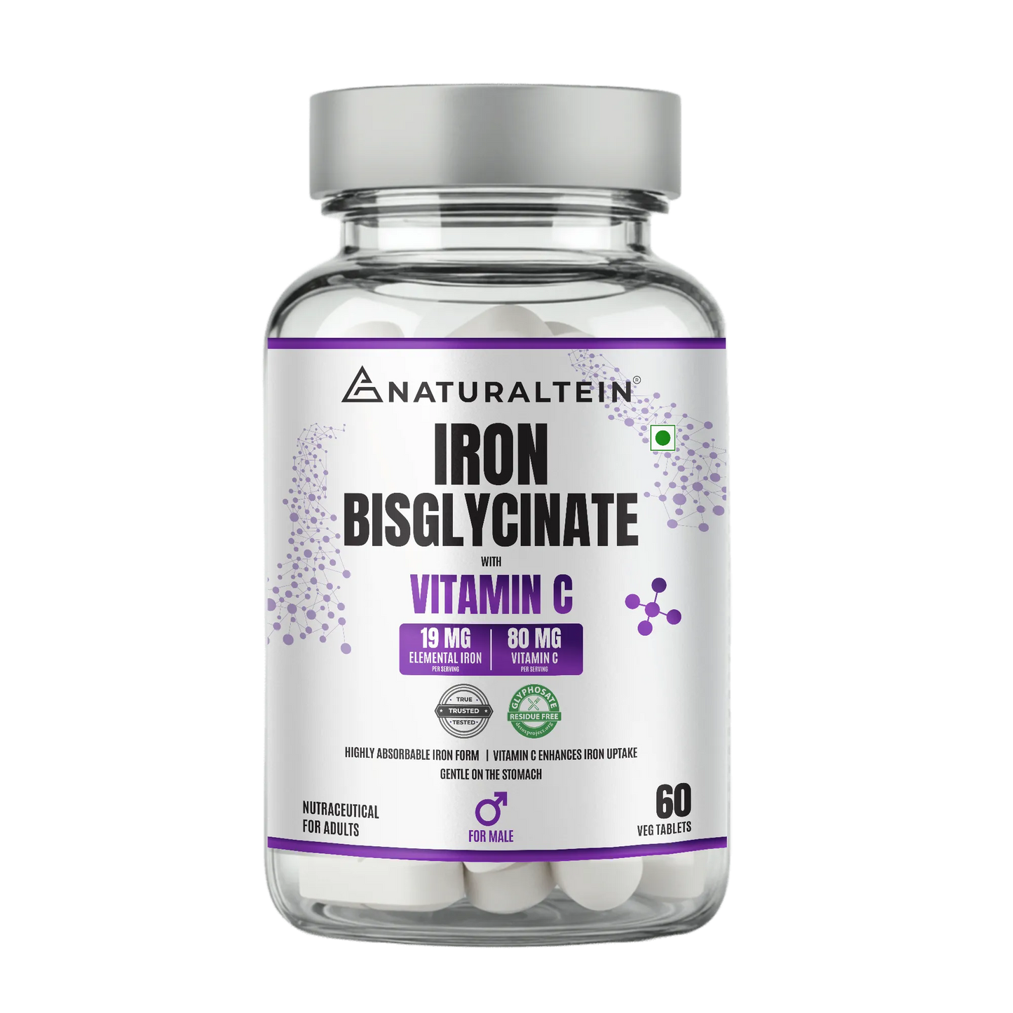 Iron Bisglycinate + Vitamin C for Male