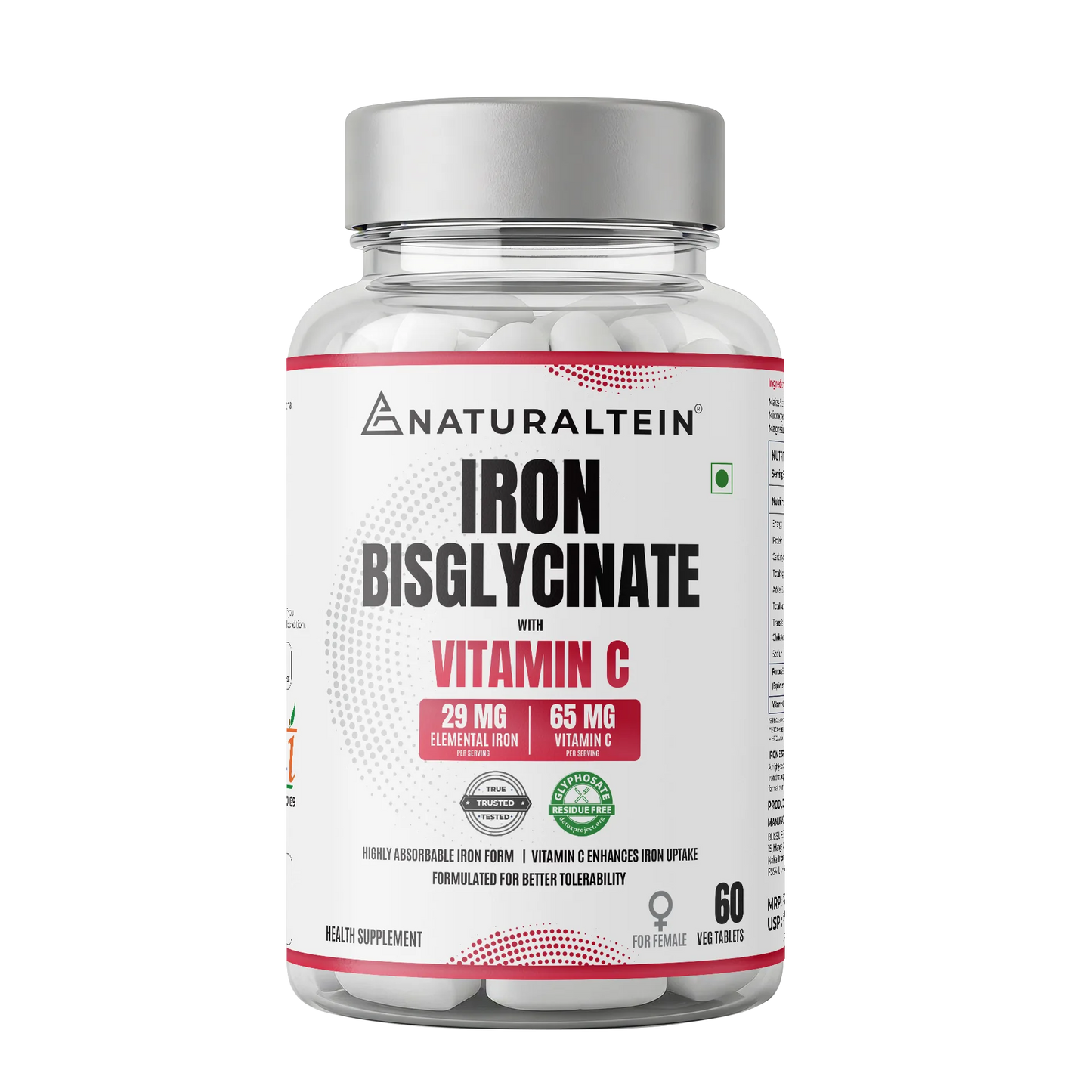 Iron Bisglycinate + Vitamin C for Female