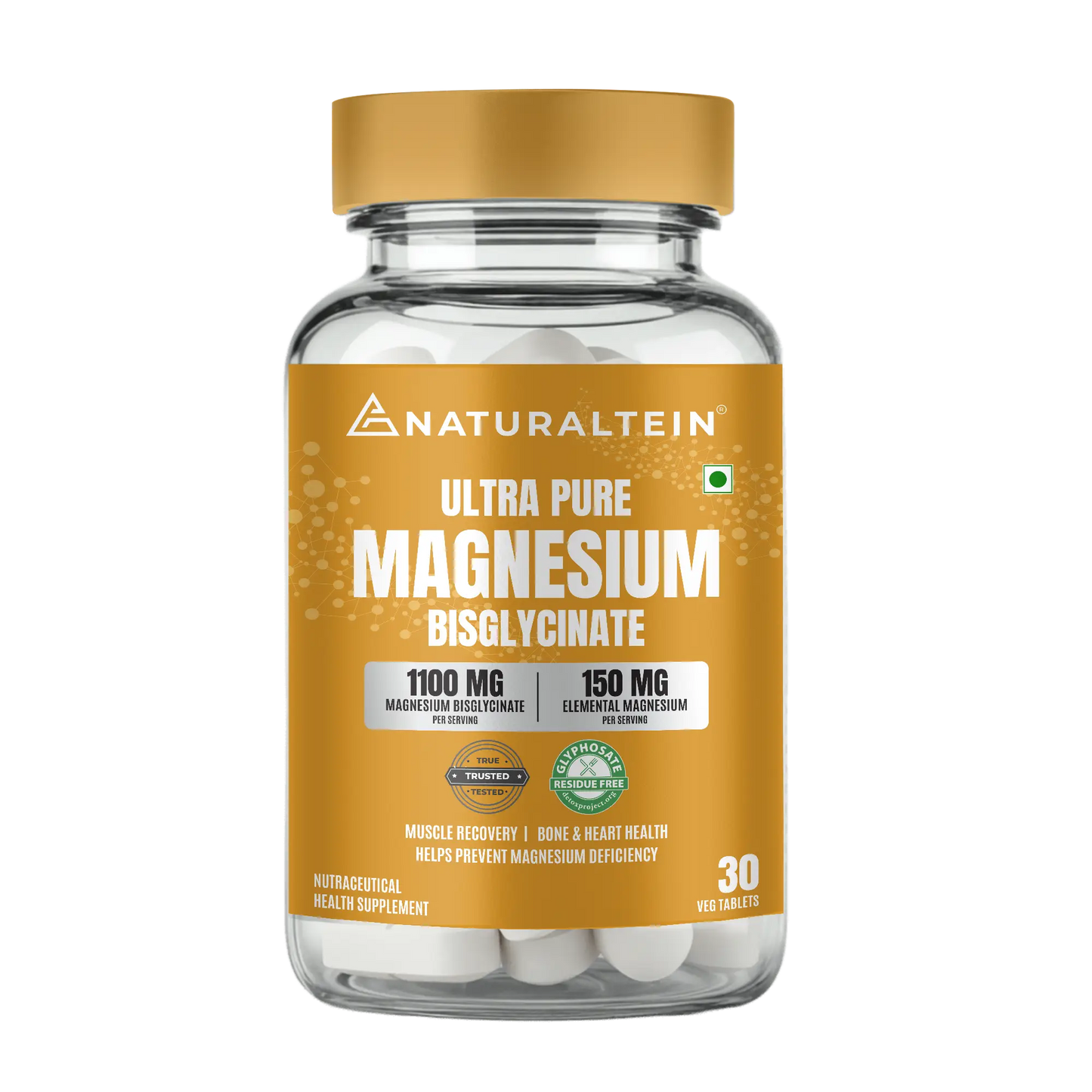 100% Magnesium Glycinate 1100 mg