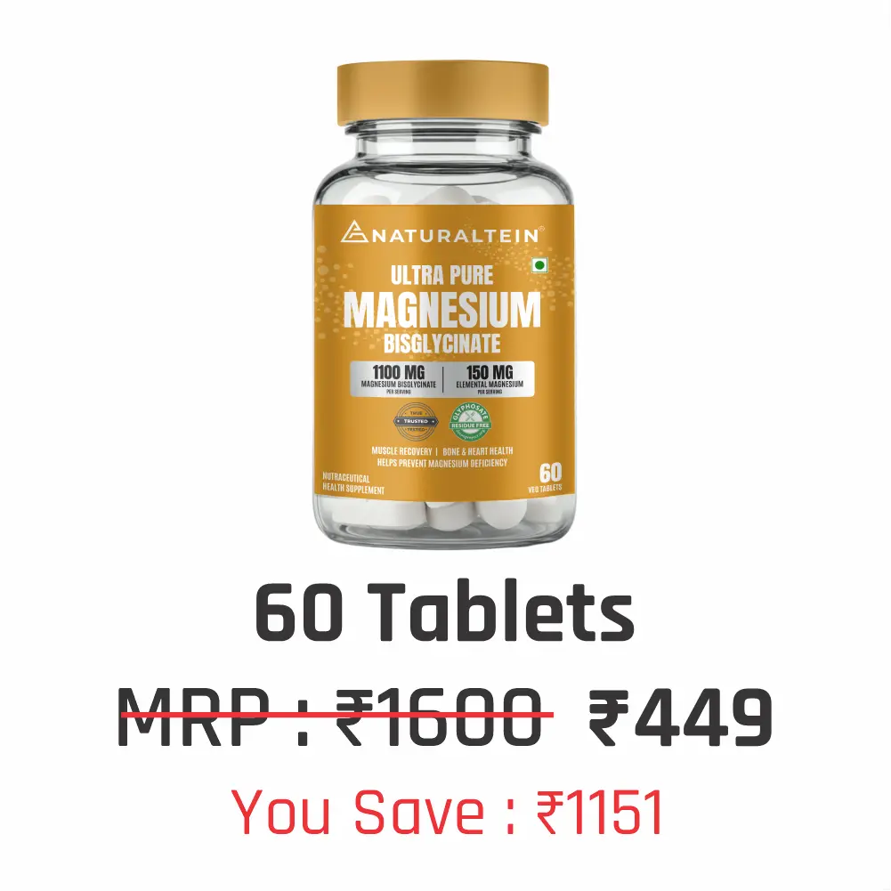 100% Magnesium Glycinate 1100 mg