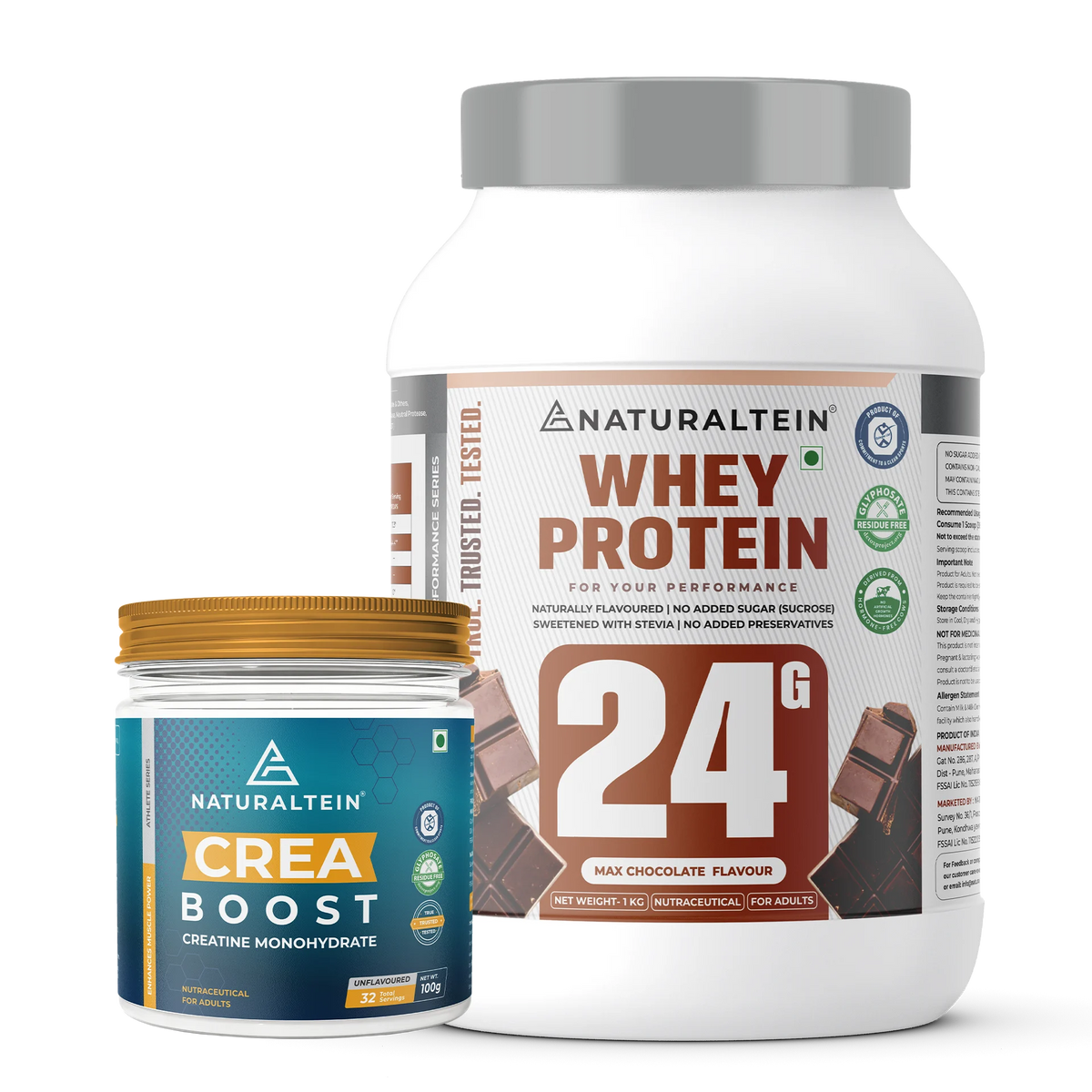 Super Deal – Natural Whey Protein – Max (1 kg) + CREA BOOST Creatine Monohydrate