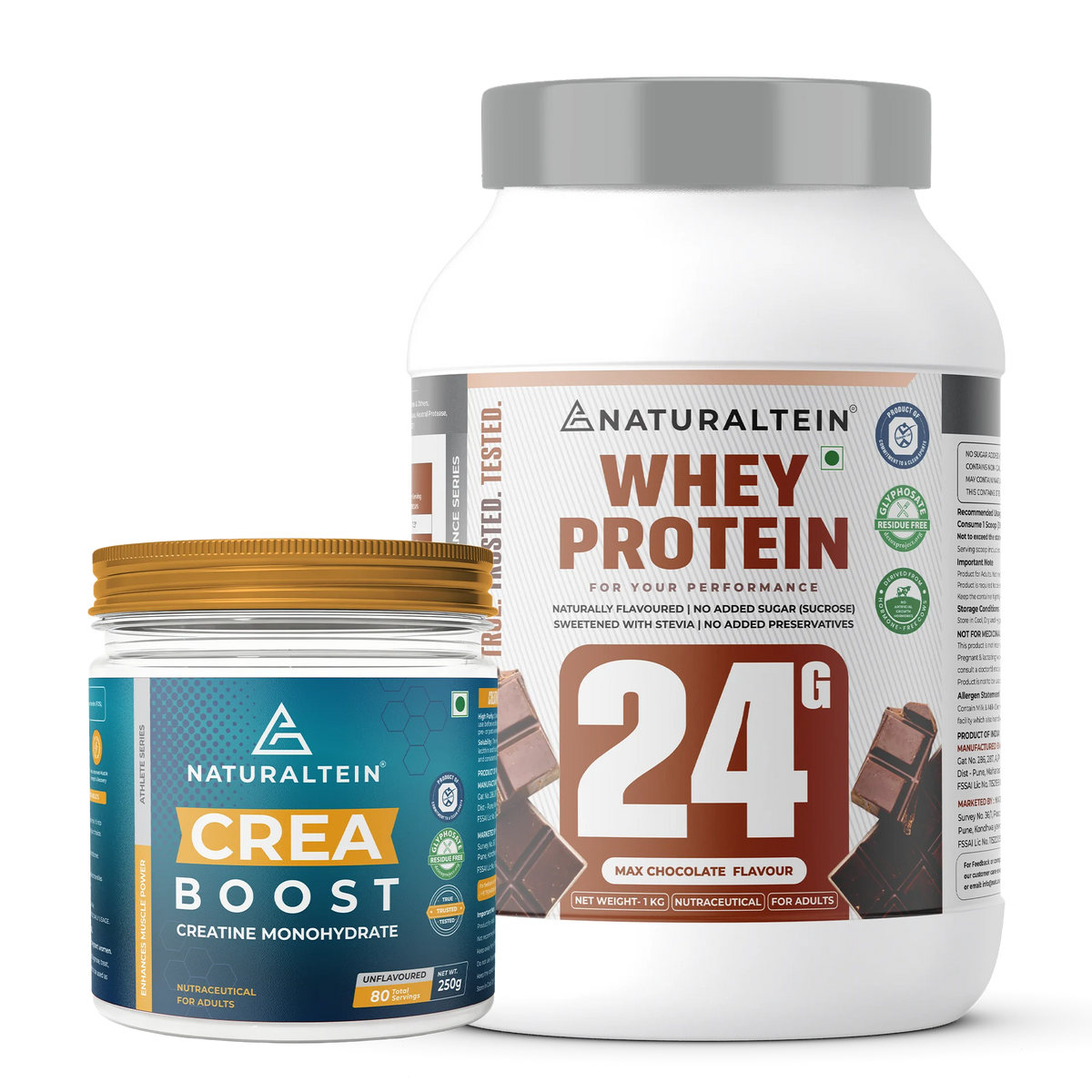 Super Deal – Natural Whey Protein – Max (1 kg) + CREA BOOST Creatine Monohydrate