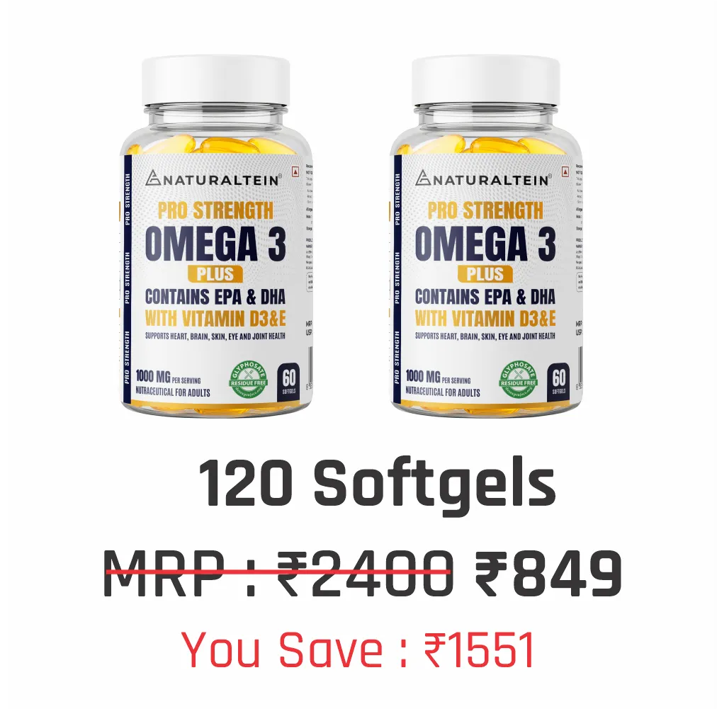 Pro Strength Omega 3 Plus with Vitamin D3 & Vitamin E