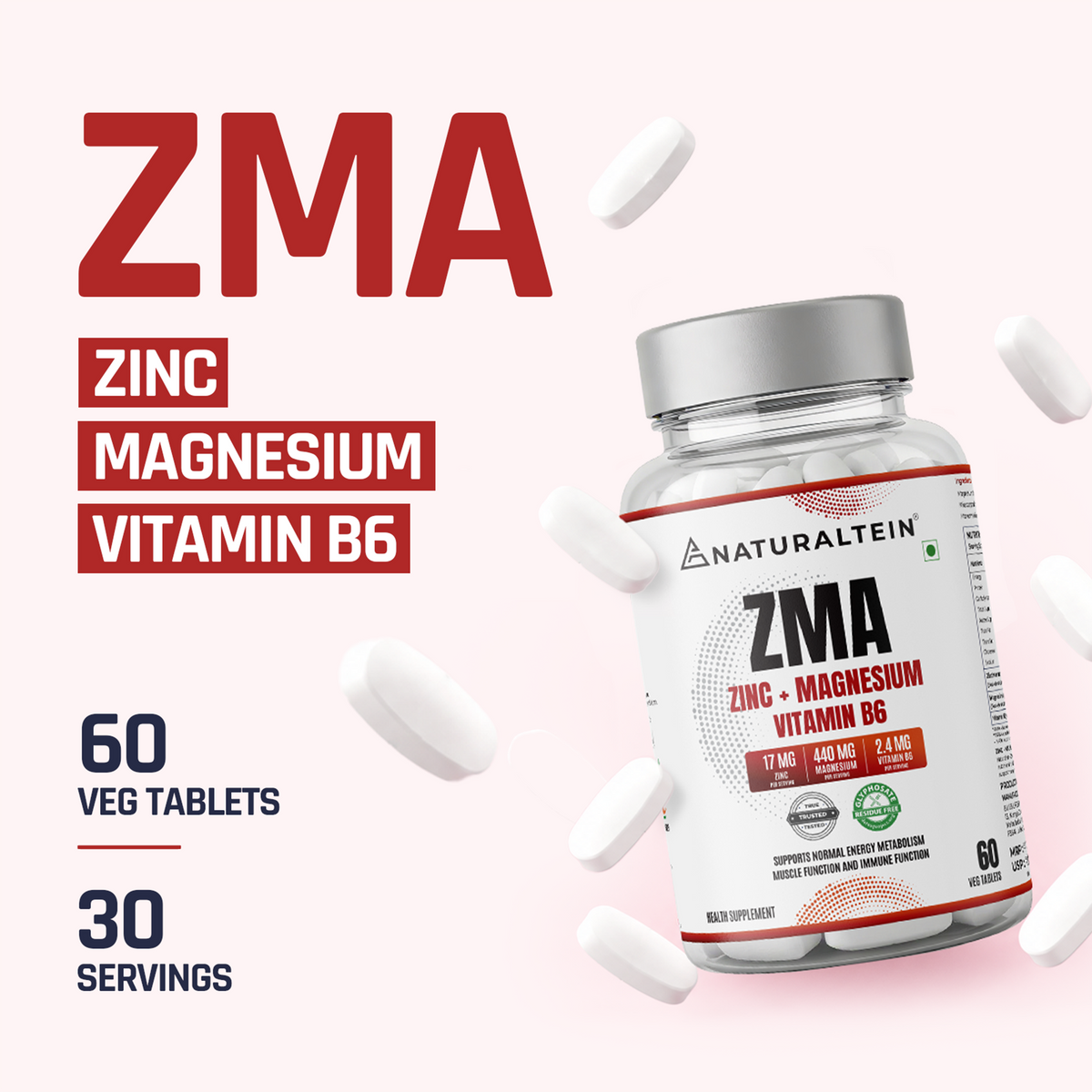 ZMA (Zinc Magnesium Vitamin B6)