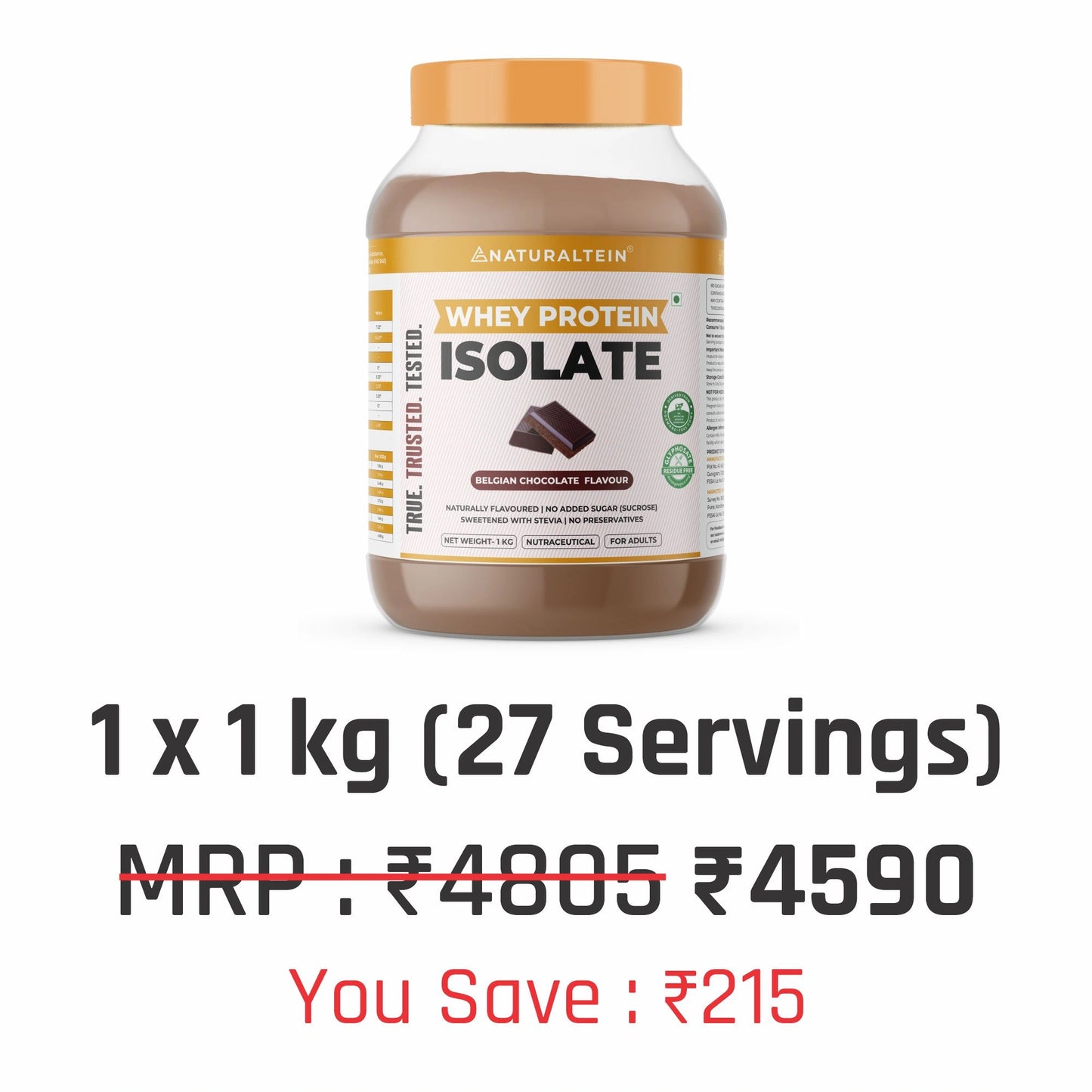 100% Natural Whey Protein Isolate