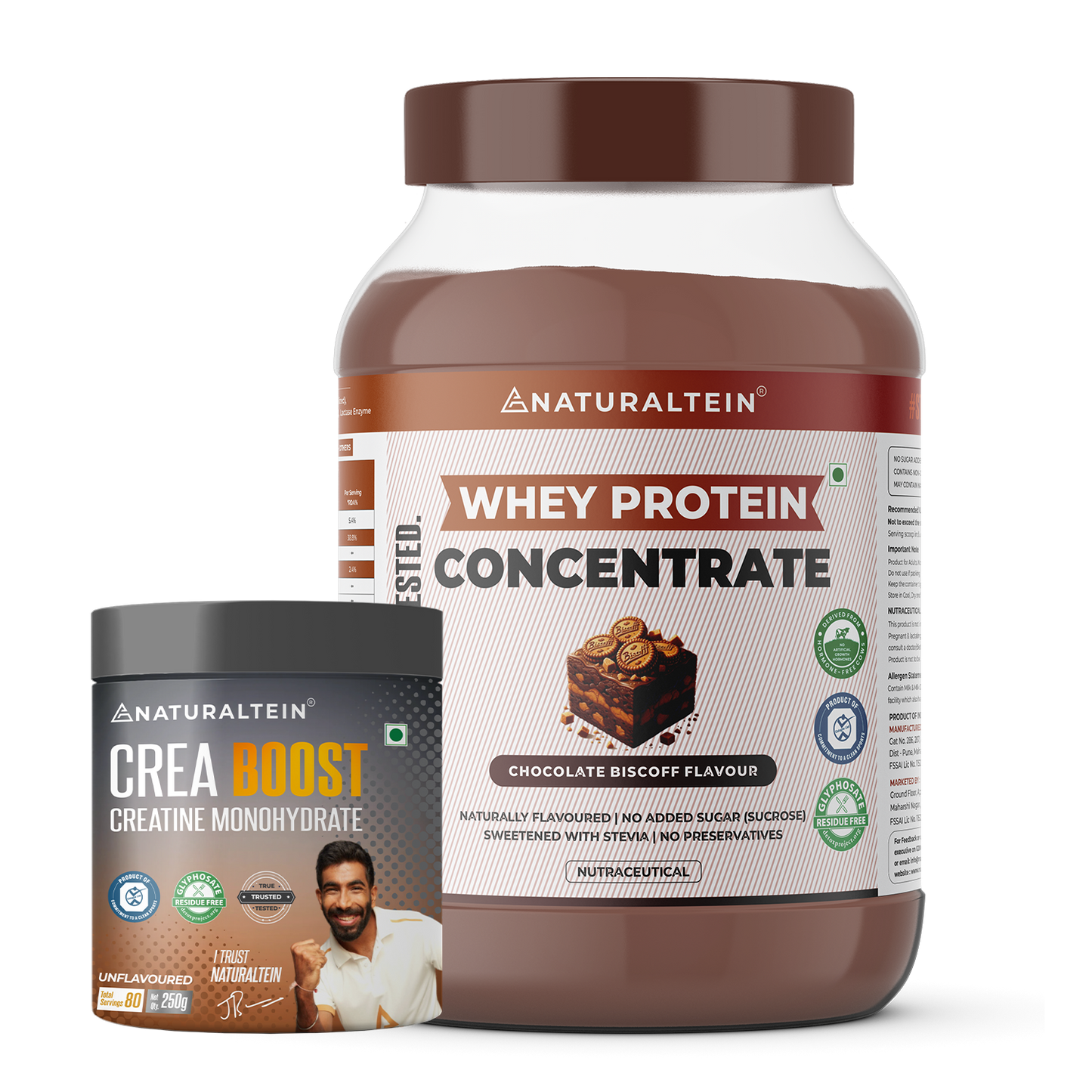 Super Deal - 100% Natural Whey Protein Concentrate (1 kg) + CREA BOOST Creatine Monohydrate