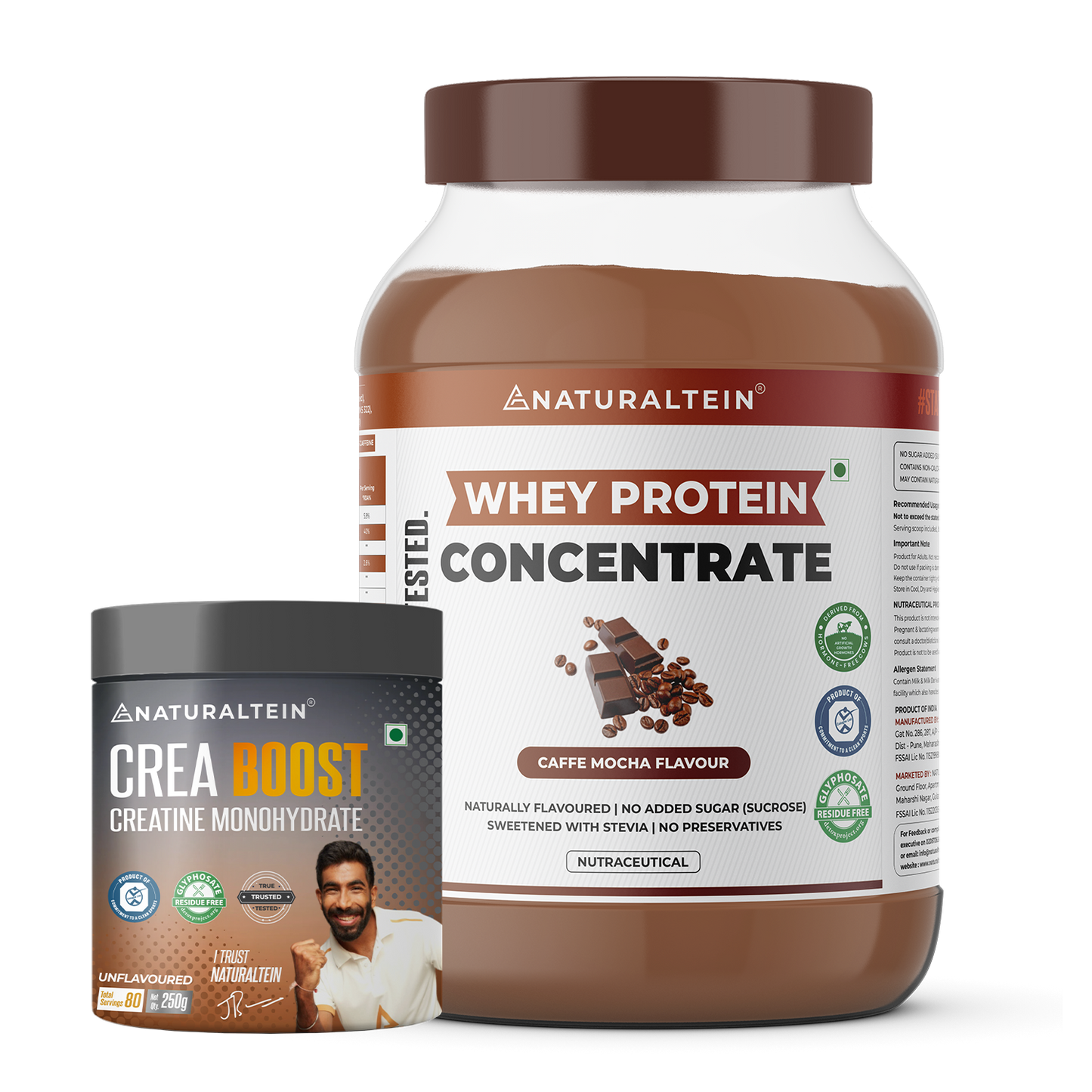 Super Deal - 100% Natural Whey Protein Concentrate (1 kg) + CREA BOOST Creatine Monohydrate