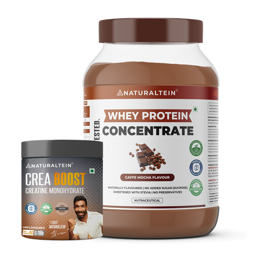 Super Deal - 100% Natural Whey Protein Concentrate (1 kg) + CREA BOOST Creatine Monohydrate