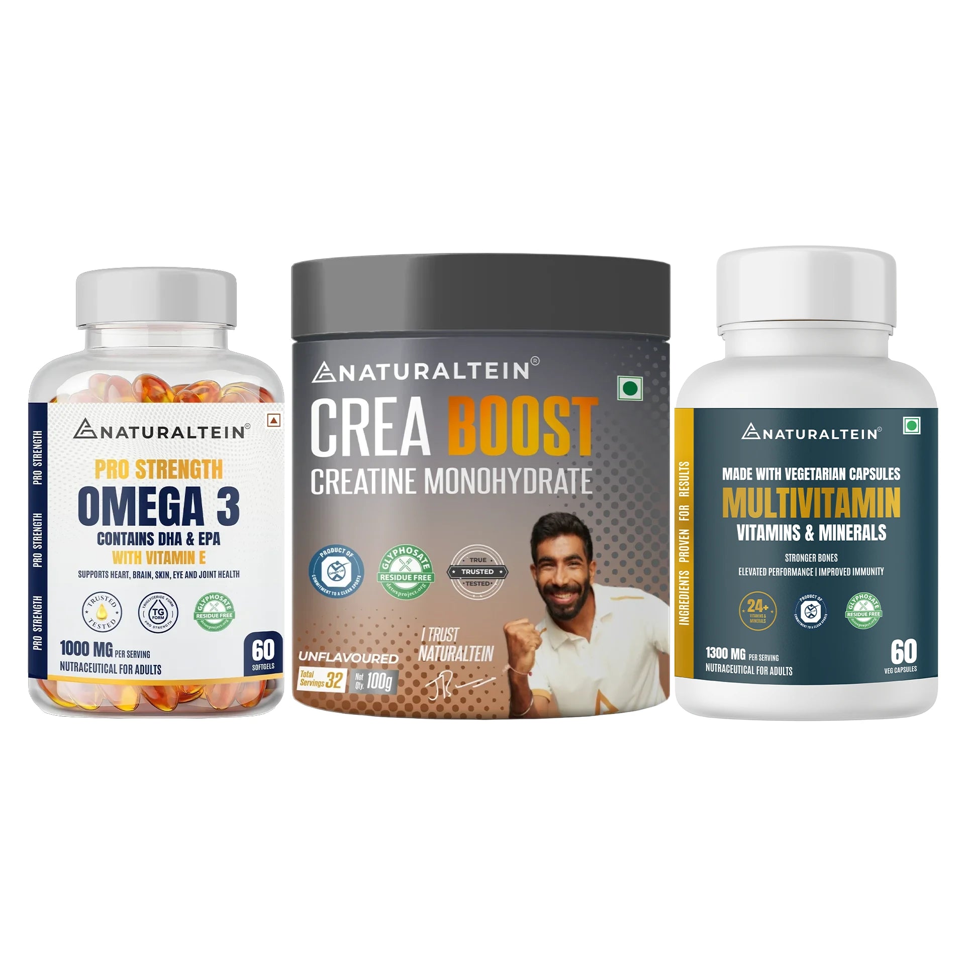 Great Value Deal – Multivitamins + CREA BOOST (100g) + Pro Strength Omega 3