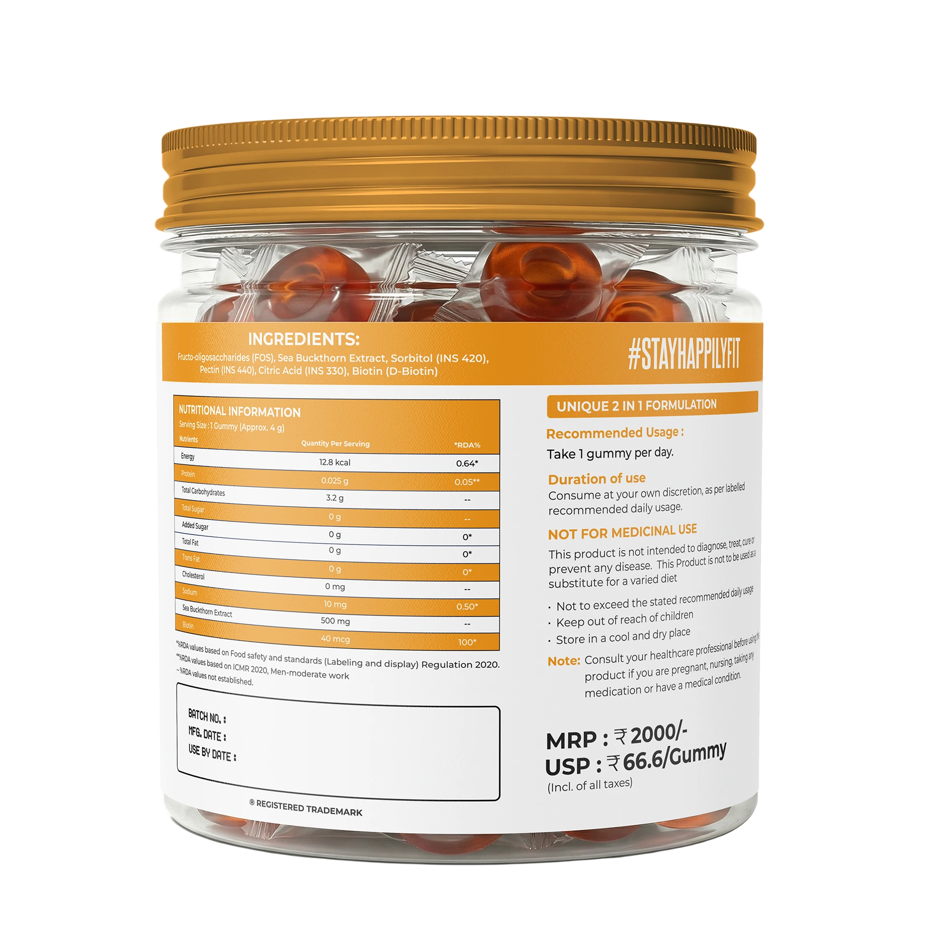 Sea Buckthorn + Biotin Gummies