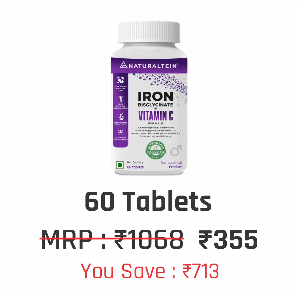 Iron Bisglycinate + Vitamin C for Male