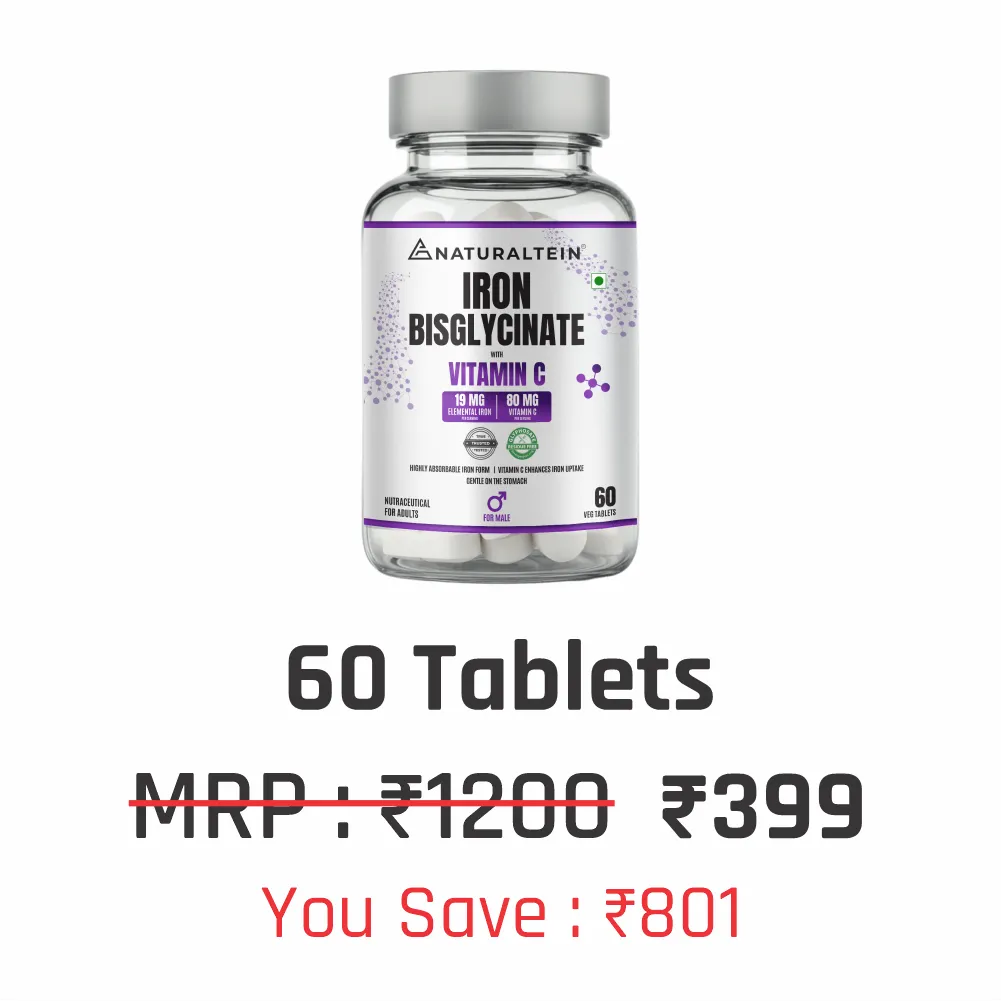 Iron Bisglycinate + Vitamin C for Male