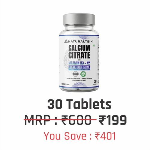 Calcium Citrate with Vitamin D3+K2 (MK7)