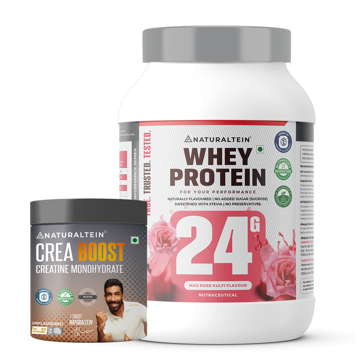 Super Deal – 100% Natural Whey Protein – Max (1 kg) + CREA BOOST Creatine Monohydrate